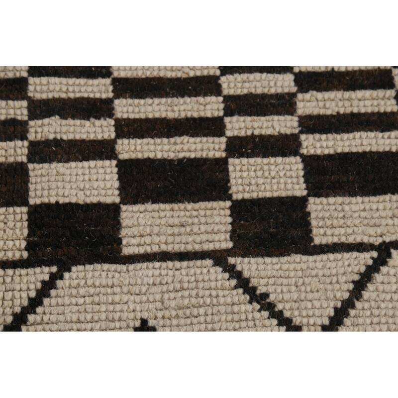 Trellis Geometric Moroccan Oriental Area Rug Handmade Wool Carpet - 7'9"x 10'10"
