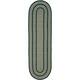 SAFAVIEH Handmade Braided Levina Country Rug - 2'3" x 8' Oval - Ivory/Dark Green