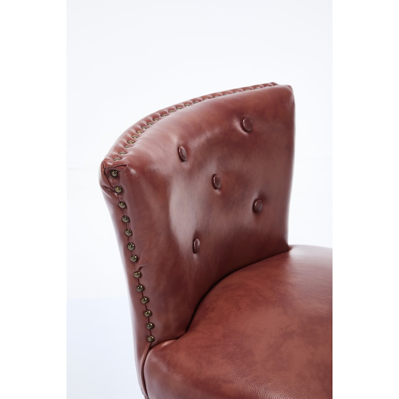 Bar Stools Set of 2,Seat Height 26" Leather Wooden Bar Stools