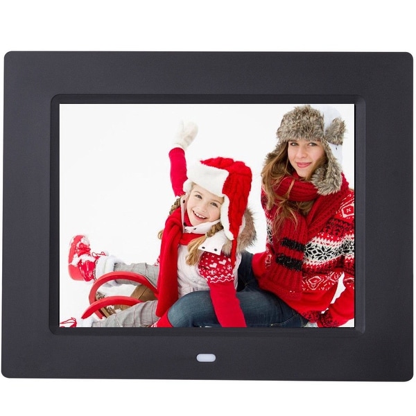 Costway 8'' IPS LCD Digital Photo Frame Calendar Clock Function MP3 Photo Video w Remote