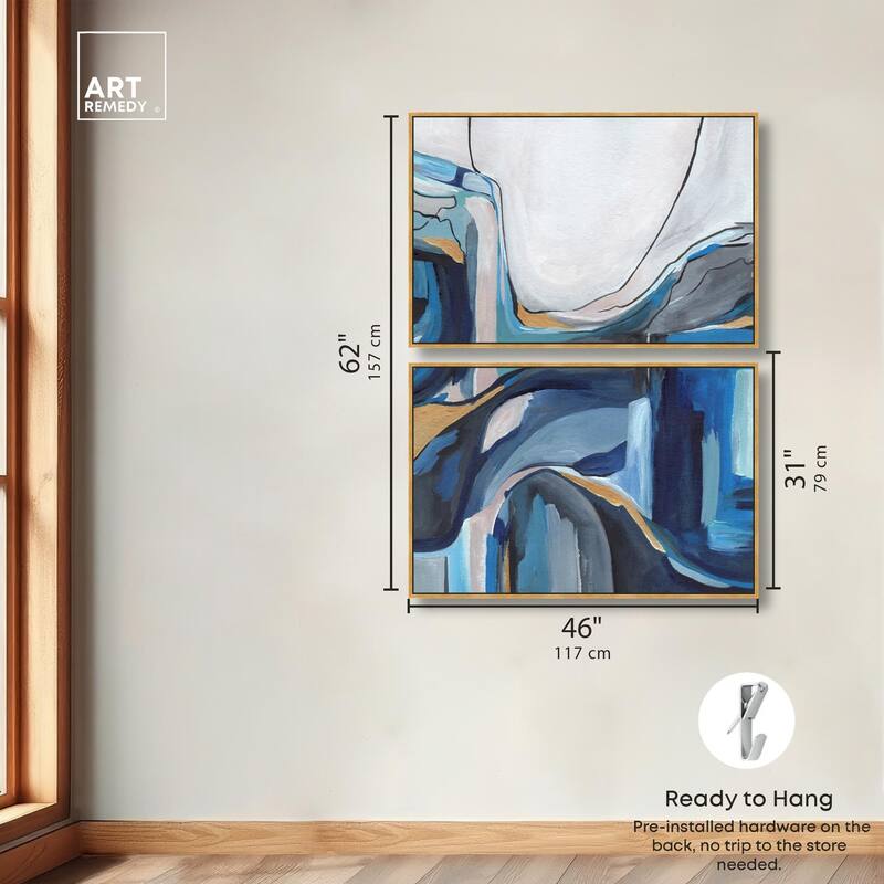 Mixture of Feelings Canvas Set of 2 by Art Remedy