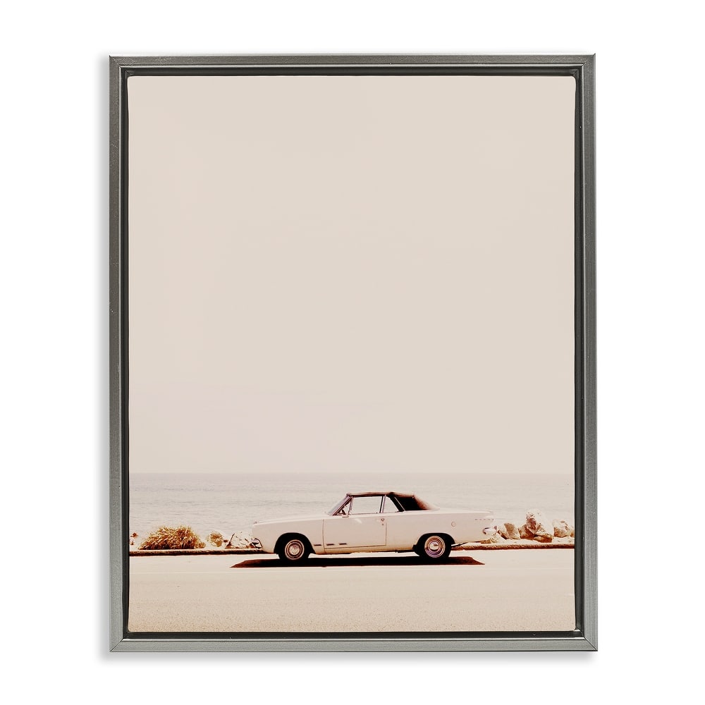 Stupell California Dreaming Antique Car Framed Floater Canvas Wall Art Design By Gemma Bardot