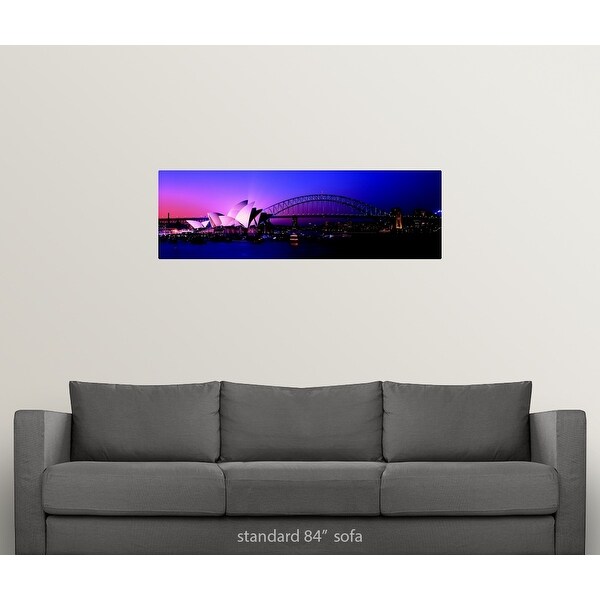 poster print photo landscape art Sydney harbour Australia opera house sunset