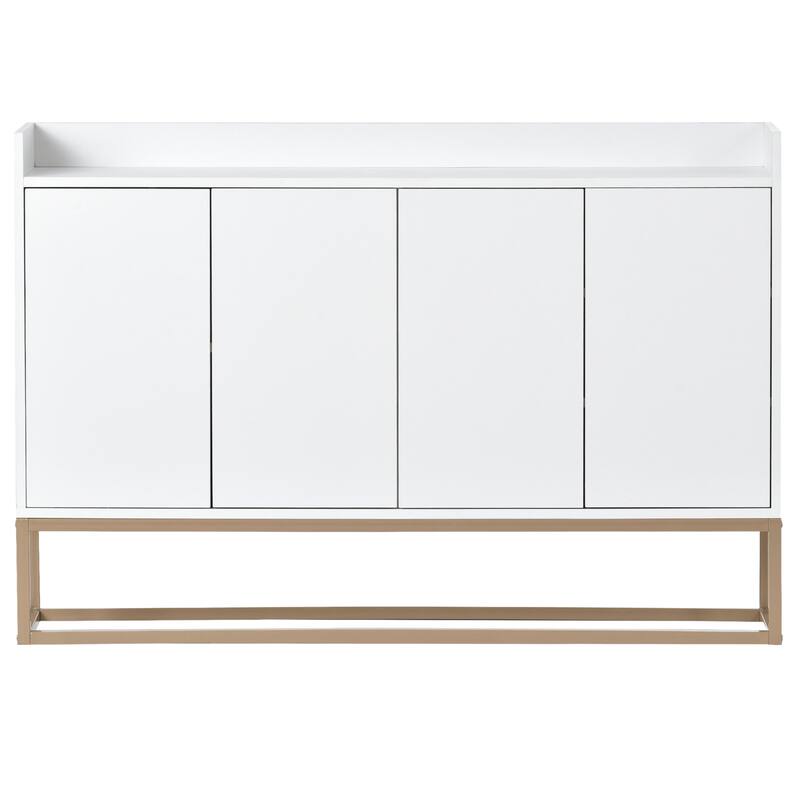 Sideboard Buffet Cabinet with Large Storage Space - 60"L x 15.7"W x 33.8"H - White