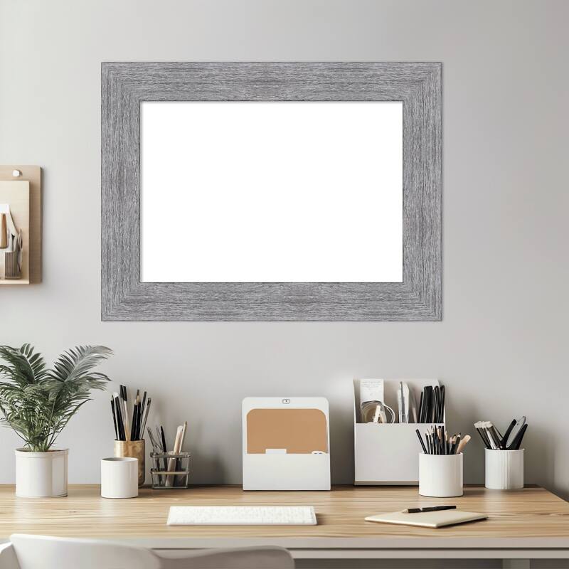 Amanti Art Bark Rustic Char Framed Dry Erase Magnetic Board