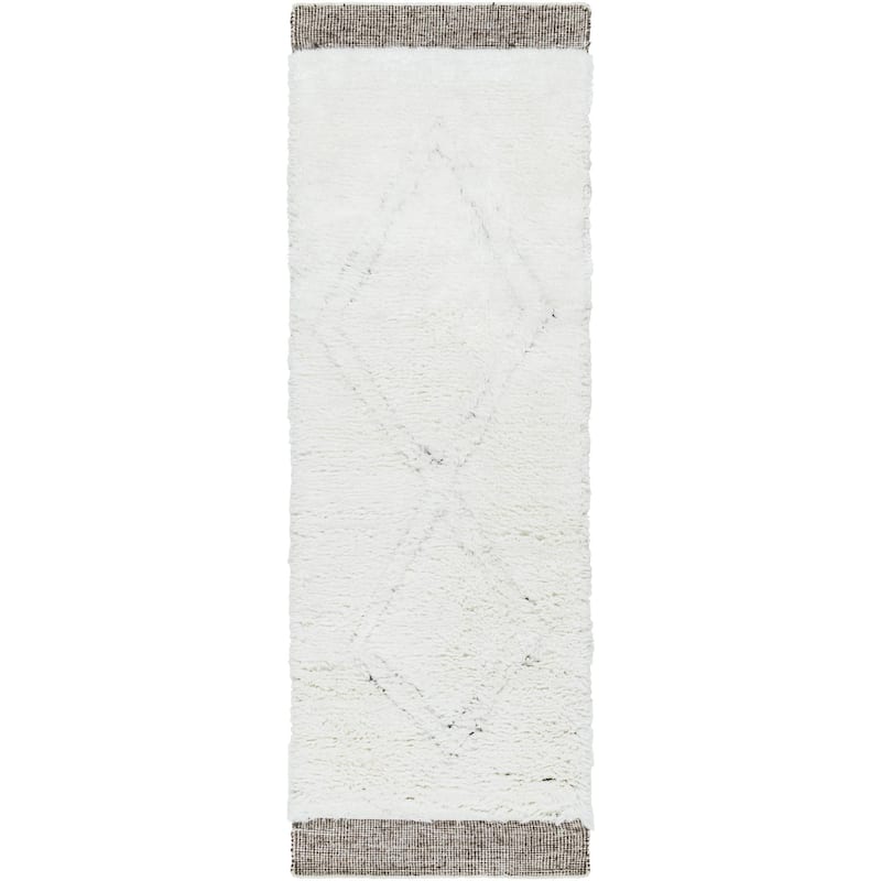 Foy Country Border Area Rug - 2' 6" x 8' - Oatmeal/Gray/Charcoal/Black/Dark Brown