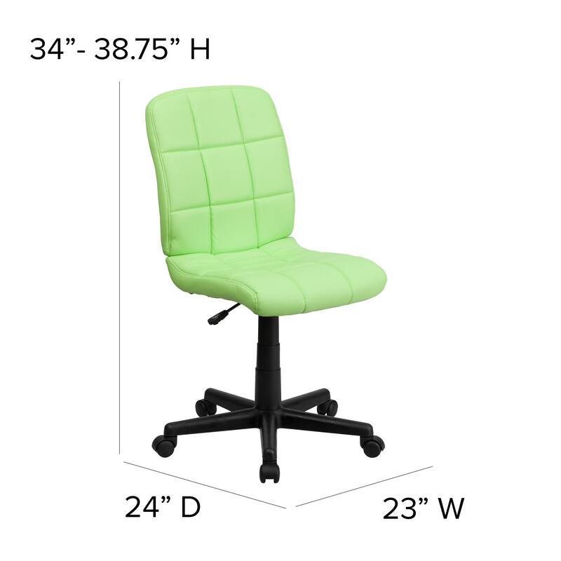 Mid-Back Quilted Vinyl Swivel Task Office Chair