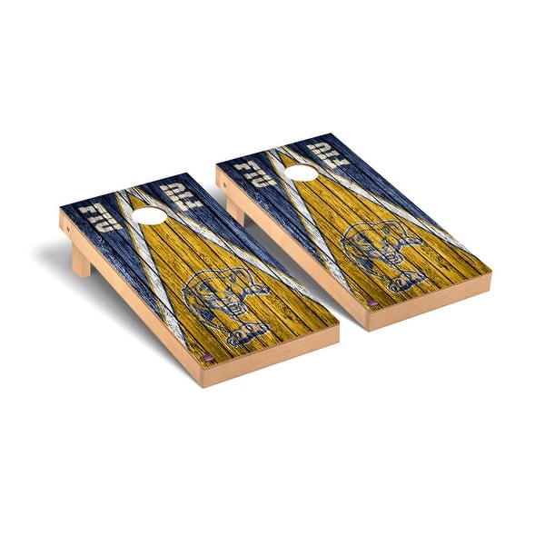 slide 2 of 5, Florida International FIU Panthers Weathered Cornhole Board Set