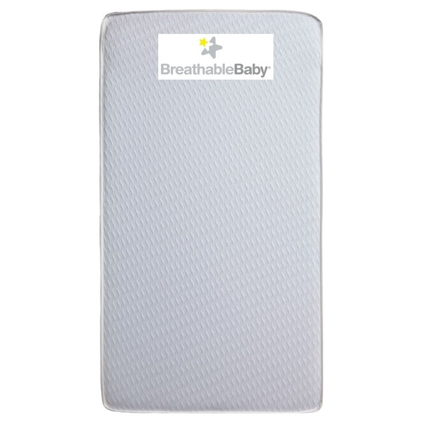 slide 2 of 6, BreathableBaby EcoCore 200 Reversible Firm Crib Mattress, 52 in x 28 in x 5.5 in