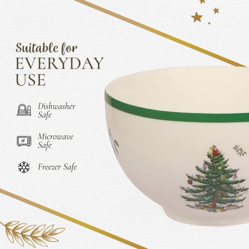Spode Christmas Tree Rice Bowl, Set of 4