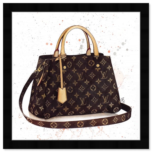 gold and brown louis vuitton small wall canvas