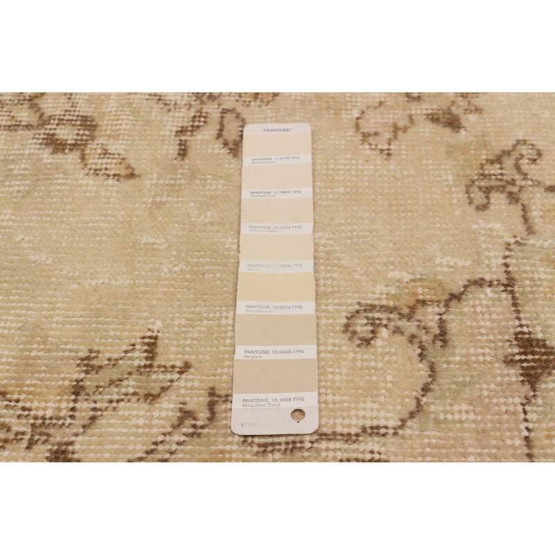 ECARPETGALLERY Hand-knotted Antalya Vintage Cream Wool Rug - 5'7 x 8'11