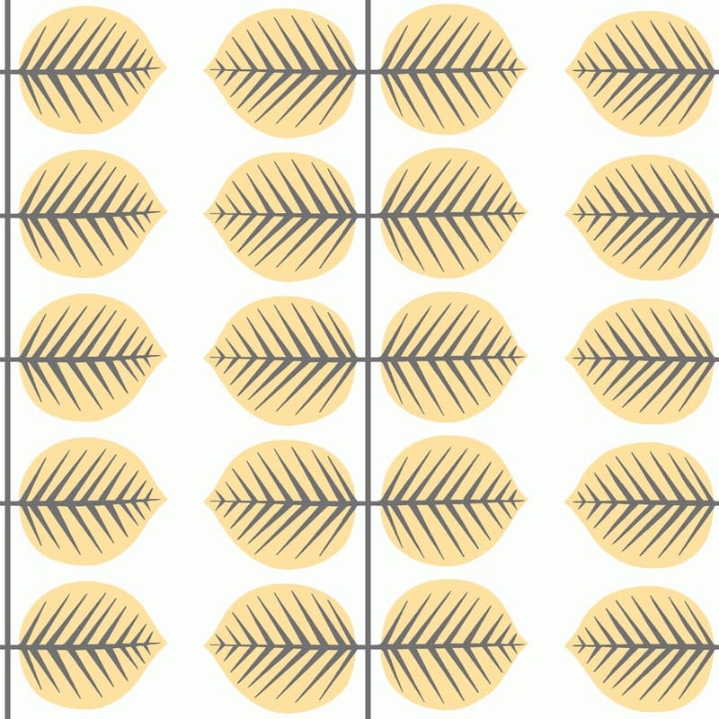 Lucky Day Bersa Yellow Leaf Stripe Wallpaper