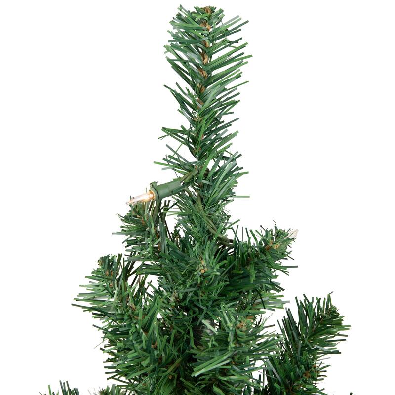 3' Green Medium Niagara Pine Artificial Christmas Tree - Clear Lights - 3 Foot