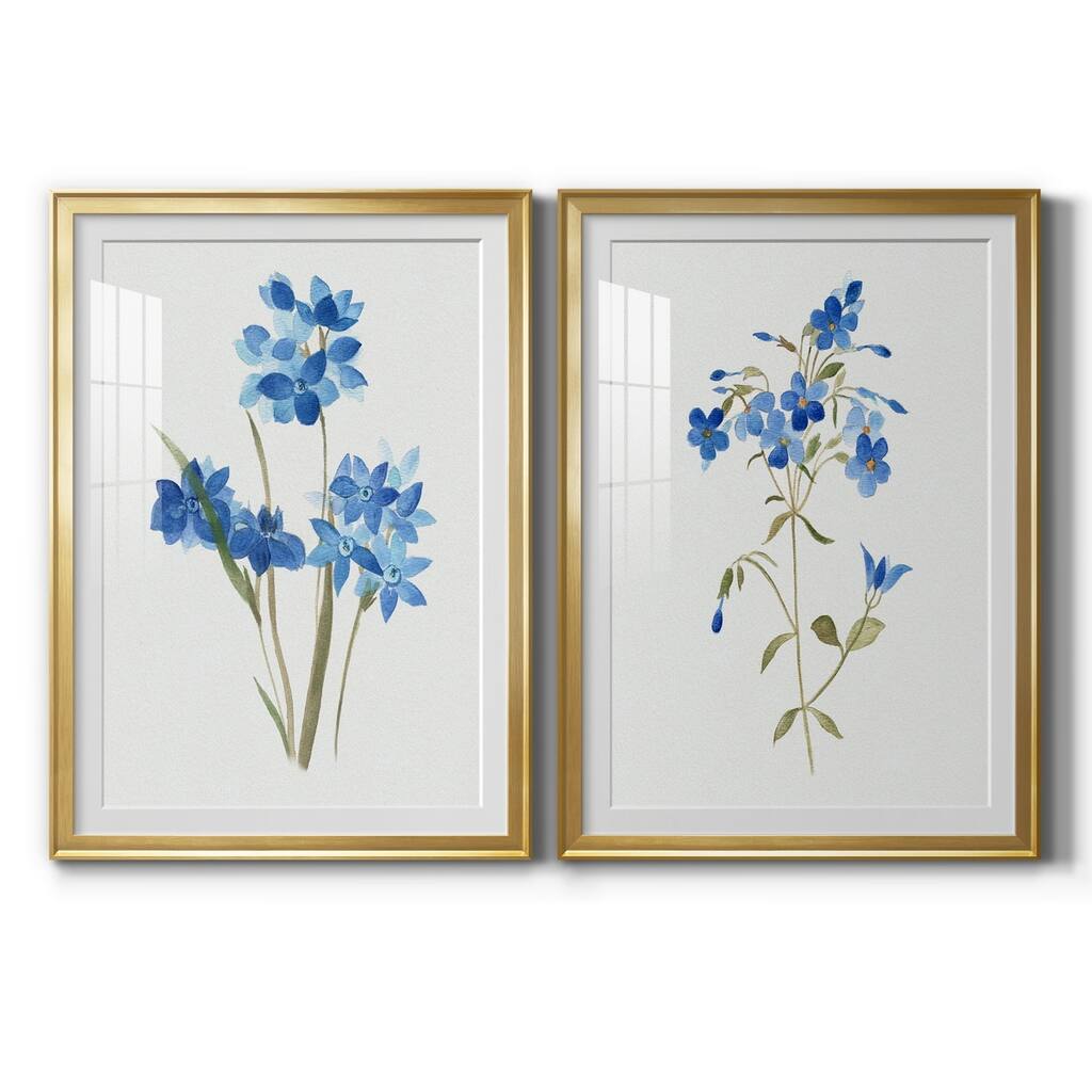 Blue Blossom Botanical I Premium Framed Print - Ready to Hang