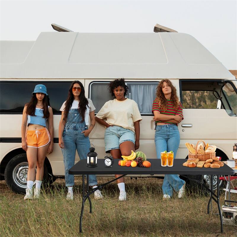 4ft, 6ft or 8ft Indoor and Outdoor Portable Foldable Table for Camping