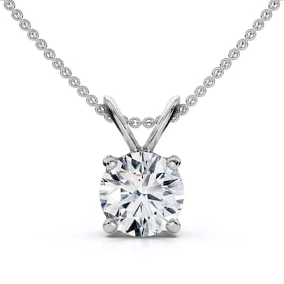 3/4Ct Solitaire Diamond Pendant Gold Women's Necklace Lab Grown EF/VS