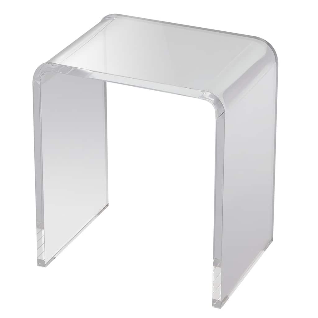 Clear Acrylic C-Shaped Lucite Side End Tables Ideal for Snack Used in Living Room or Bedroom