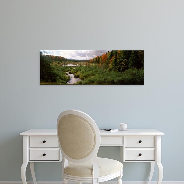Easy Art Prints Panoramic Image 'Stream in forest, Ottawa National Forest, Upper Peninsula, Michigan' Canvas Art