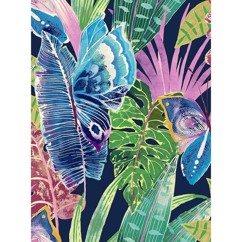 Stacy Garcia Home Mariposa Peel and Stick Wallpaper - 20.5 in W. x 18 ft. L - Azurite