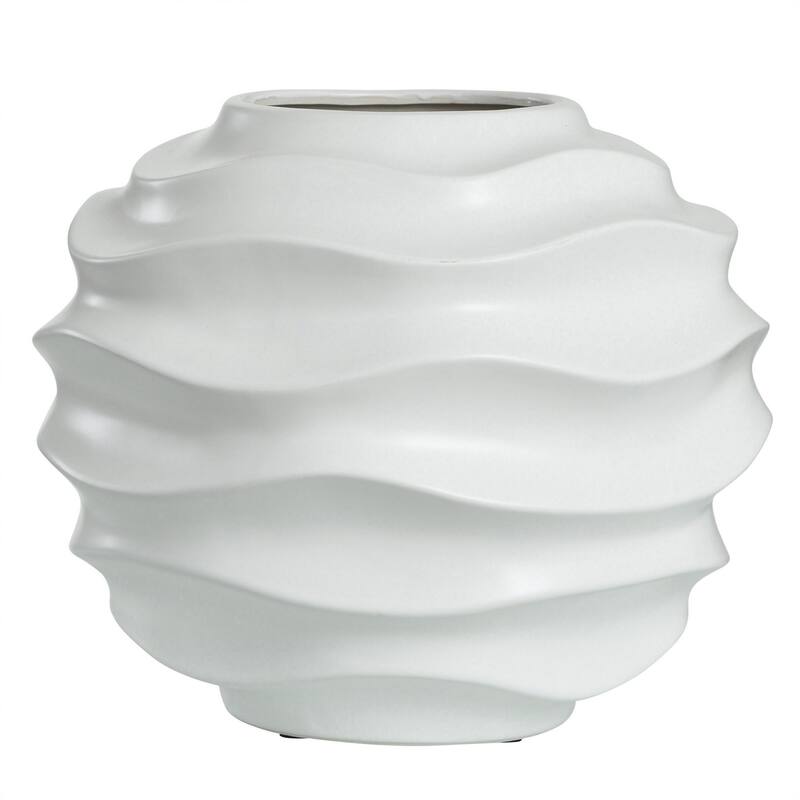 Harp & Finial Eris Vase - Matte Finish On Ceramic - Matte White