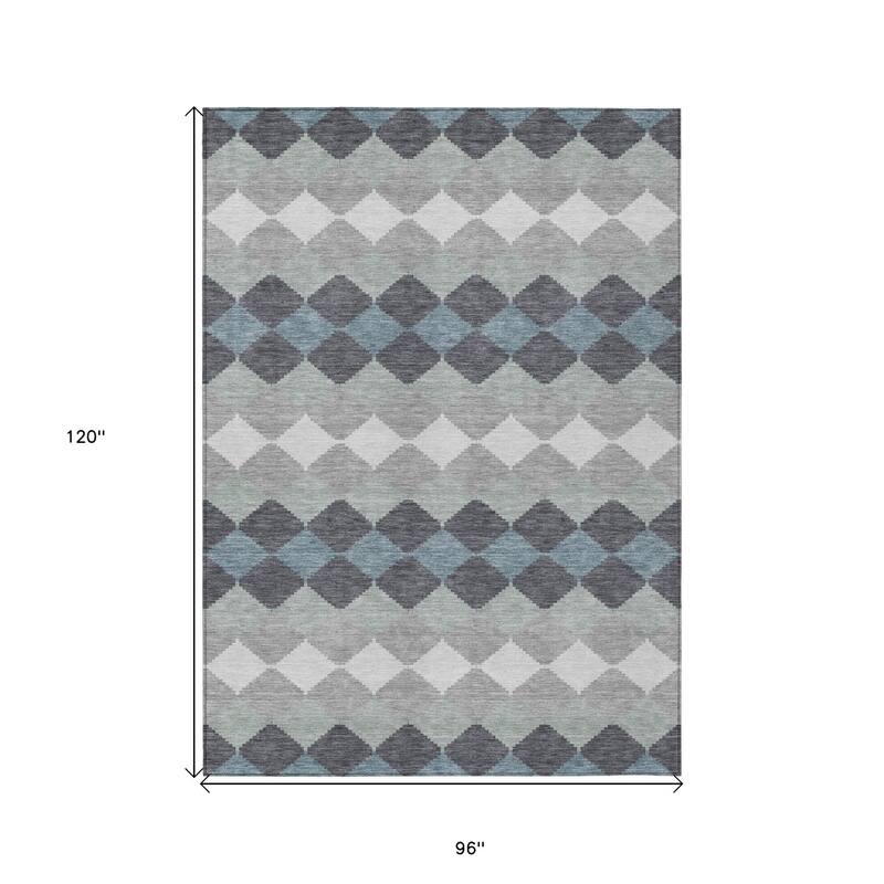 HomeRoots Geometric Transitional Rectangle Outdoor Rug