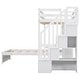 preview thumbnail 14 of 13, Home Kids Twin over Twin Staircase Loft Bed with Built-in Desk and Storage Cabinets