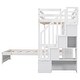 preview thumbnail 6 of 23, Twin over Twin Loft Bed with Built-in Desk and Staircase, With Storage Compartments and Shelves