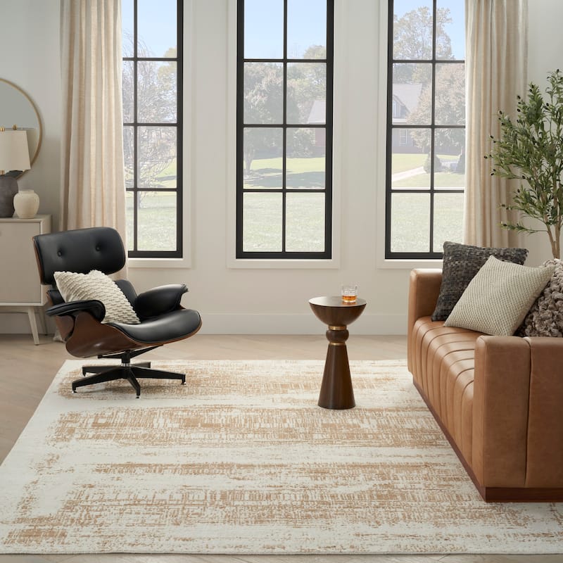 Nourison Harmony Indoor only Ivory Abstract Area Rug
