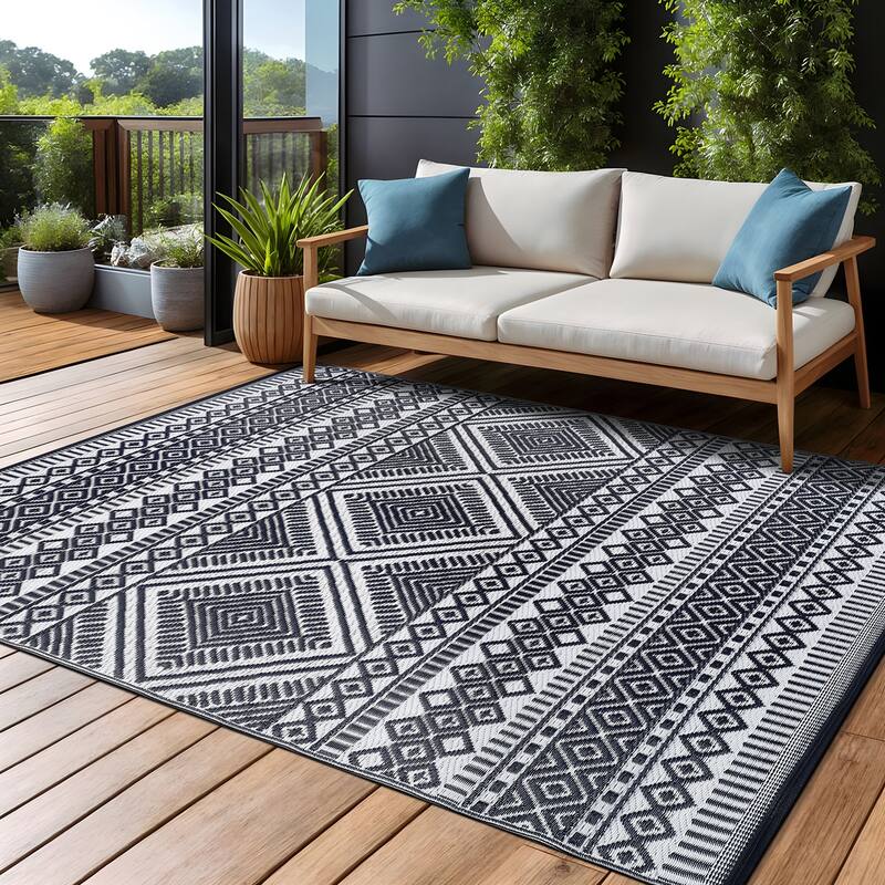 Beverly Rug Boho Outdoor Rug Waterproof for Patio, RV Camping
