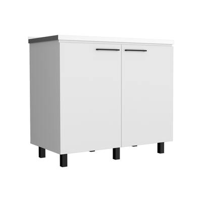 Napoles-2 39" Wide Double Door Utility Sink Stainless steel - N/A