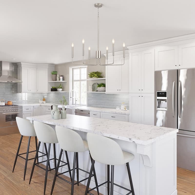 6-Light 29.52-inch Farmhouse Candle Chandelier for Foyer Kitchen Bedroom