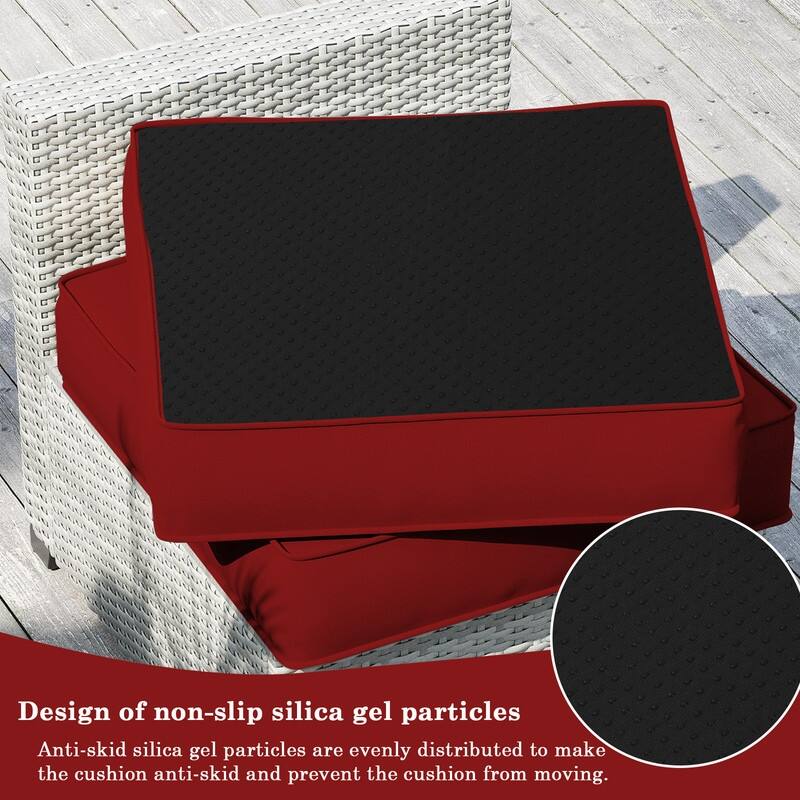 14 Pcs Outdoor Furniture Replacement Cushions Fits 6-seat Sectional Rattan Conversation Set (Only cushions+covers, no sofa.)