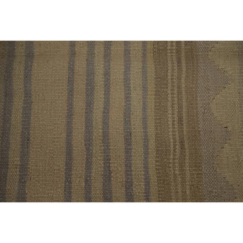 Hand Woven Oriental 100% Wool Carpet Southwestern Tribal Yellow & Gold Kilim Area Rug - 8' 0'' X 4' 10''