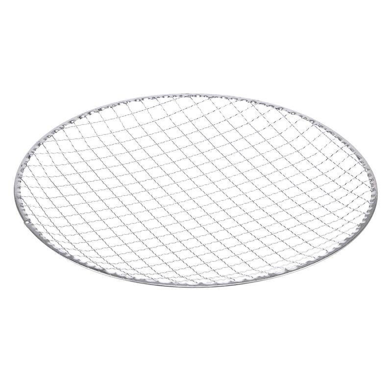 5pcs Round BBQ Grill Net 11.6"x0.9" Galvanized Iron Barbecue Mesh Mat for Baking