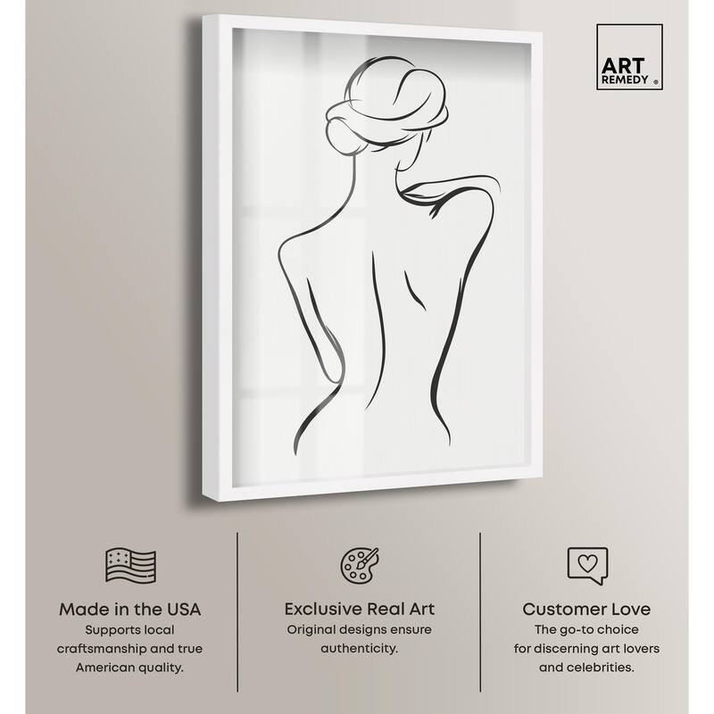 Woman in Contour III Shadowbox by Art Remedy