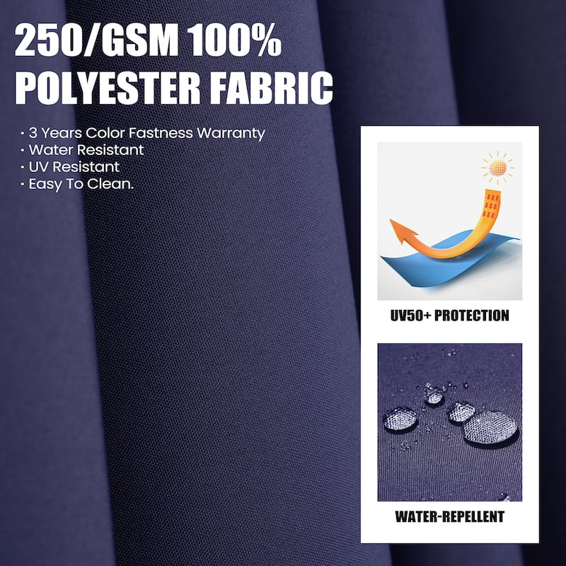 11.5-foot Outdoor Round Cantilever Umbrella Patio Offset Umbrella with No Base