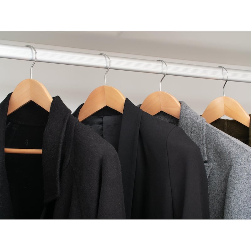 Heavy-Duty Wooden Hangers, Extra Wide Shoulder Wood Coat Hanger