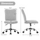 preview thumbnail 13 of 28, Gymax Armless Leisure Office Chair Adjustable Swivel Task Chair