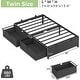 preview thumbnail 3 of 5, Twin Size Bed Frame 2 Large Storage Drawers Platform Bed Metal Kids