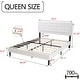 preview thumbnail 58 of 59, alazyhome Upholstered Platform Bed Frame with Button Tufting Headboard