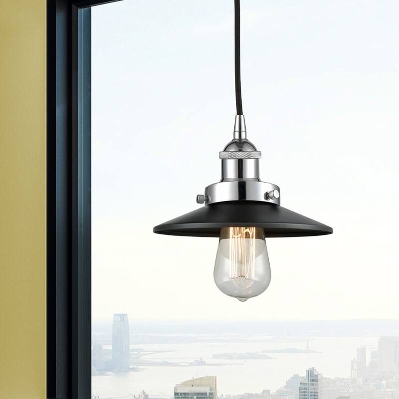 Innovations Lighting 616-1PH-6-8 Railroad Pendant Railroad 8" Wide