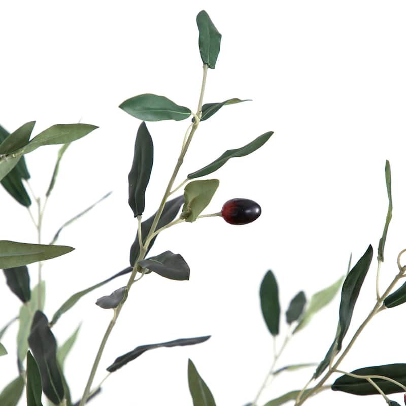 Slim Minimalist Olive Artificial Potted Tree - 5'