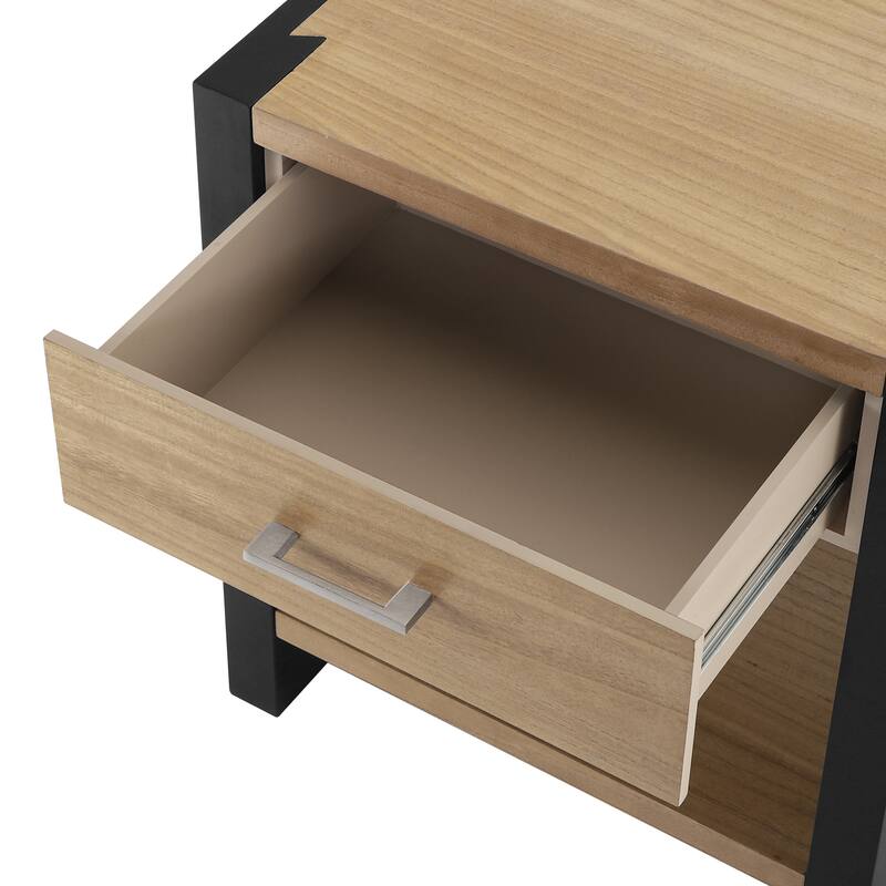 Christopher Knight Home - Quillson MDF 1-Drawer Nightstand with Smooth Glide Drawer