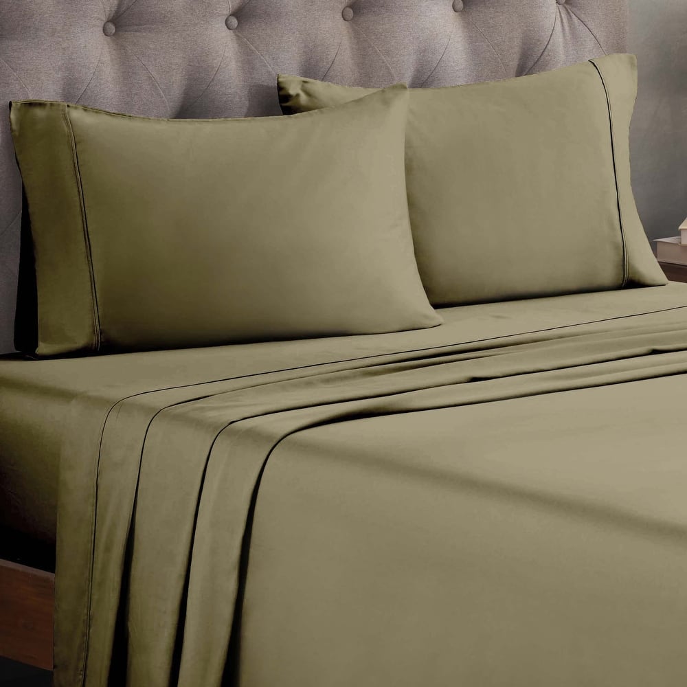 Superior Egyptian Cotton 300 Thread Count Solid Deep Pocket Sheet Set