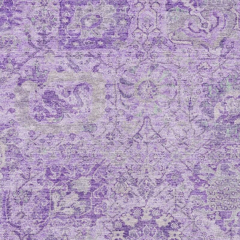 HomeRoots Damask Traditional Rectangle Outdoor Rug
