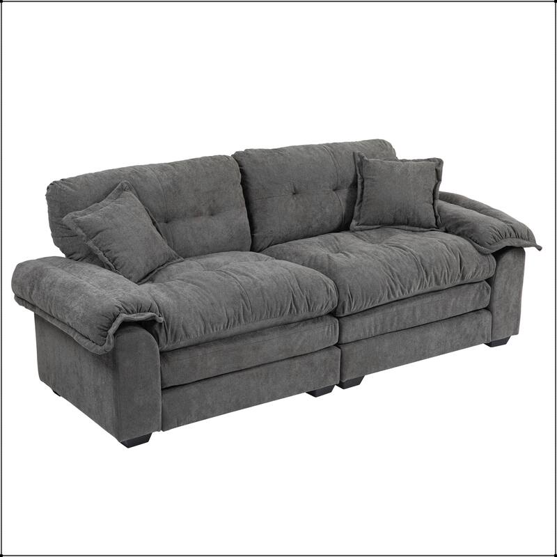 84" Chenille Small Loveseat Deep Seat Sofa
