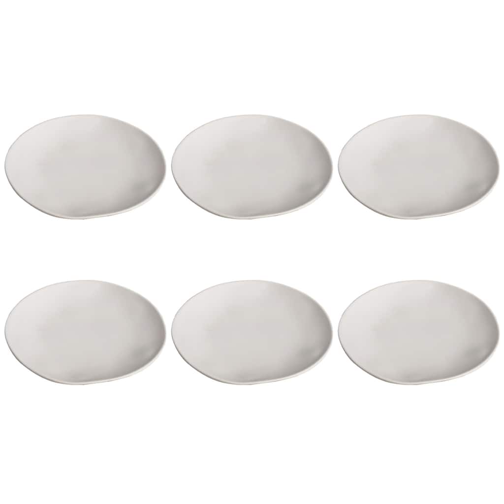 Organic Appetizer Plate, Cream (newWave) 6.8x.7", Set of 6 - Melamine