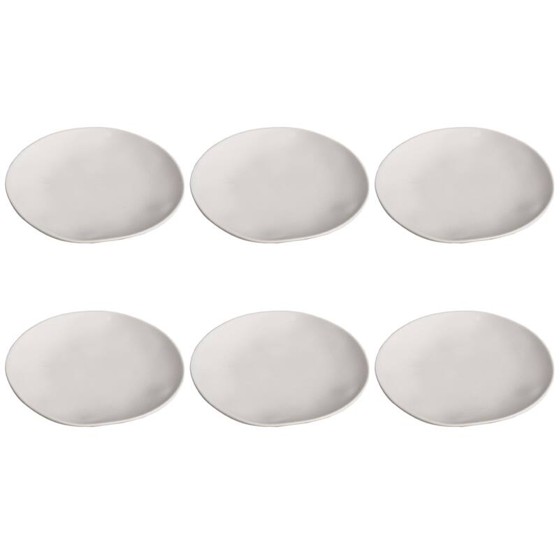 Organic Appetizer Plate, Cream (newWave) 6.8x.7", Set of 6 - Melamine - Beige