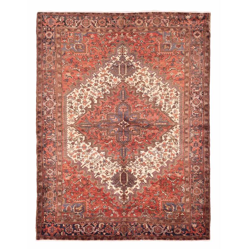 ECARPETGALLERY Hand-knotted Sarabi Dark Copper Wool Rug - 7'2 x 9'4